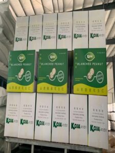 blanched peanut container shipping
